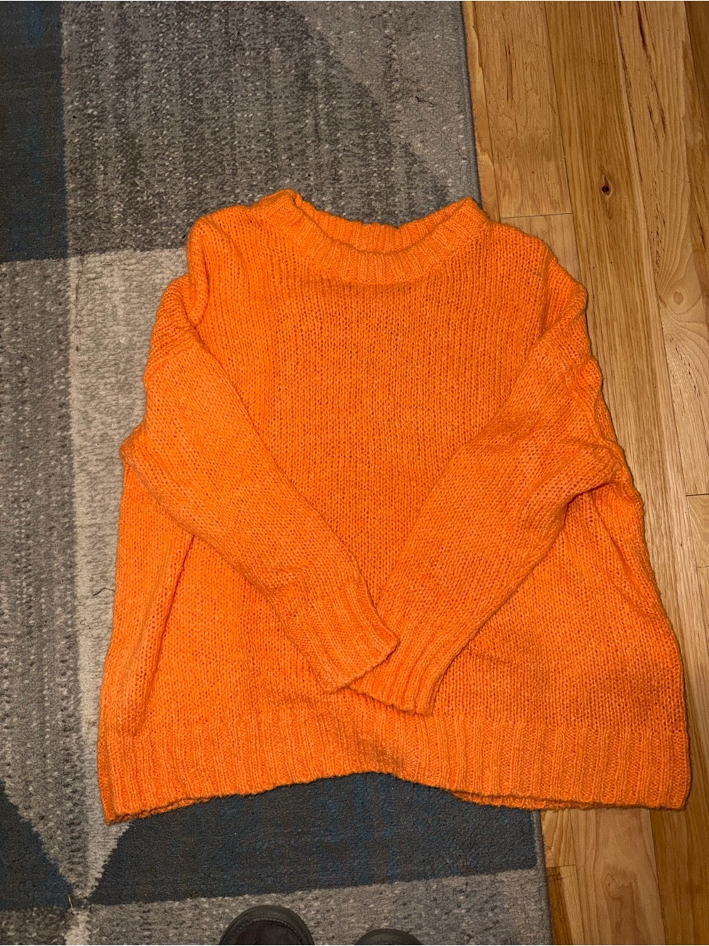 Aerie Orange Women's Knit Sweater - Casual Crewneck